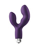 Flirts 10 Funções Duo Vibe Roxo - Vibrador Flexível de Silicone Roxo com Bala Vibratória de 10 Funções