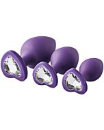 Kit de Treinamento Anal Flirts Gem Stone Roxo