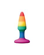 Plug Anal Arco-Íris Mini Colorido Love Rainbow - Plug Anal Mini Arco-Íris de Silicone