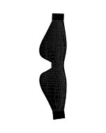 Blaze Blindfold Croco Preto - Venda de olhos de couro de crocodilo preto
