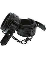Blaze Handcuff Croco Black - Elegantes algemas de couro croco e neoprene