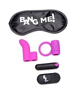 Kit Casais Roxo - Vibrador, Anel, Bullet e Venda
