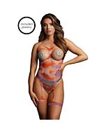 Body de malha com tingimento batik e copa aberta - Le Desir