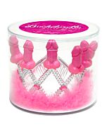 Bachelorette cabeça coroa com pênis