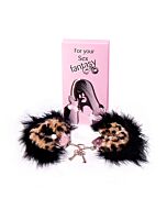 Algemas de leopardo de pelúcia