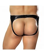 Homem jockstrap poder olhar molhado preto