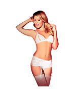 Beije-me espreitar um conjunto branco da vaia de 3 peças