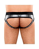 poder masculino jockstrap branco manchas pretas