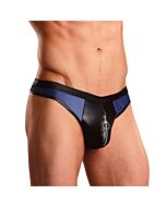 zipper azul poder tanga masculina