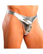 O poder masculino heavy metal tanga prata