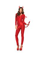 demônio feminino Leg Avenue gatinho vermelho