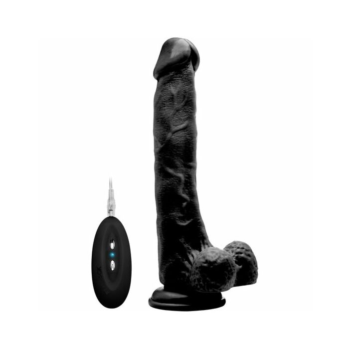 verdadeiro rock 005 vibrador preto 100 realistico 27 ​​cm