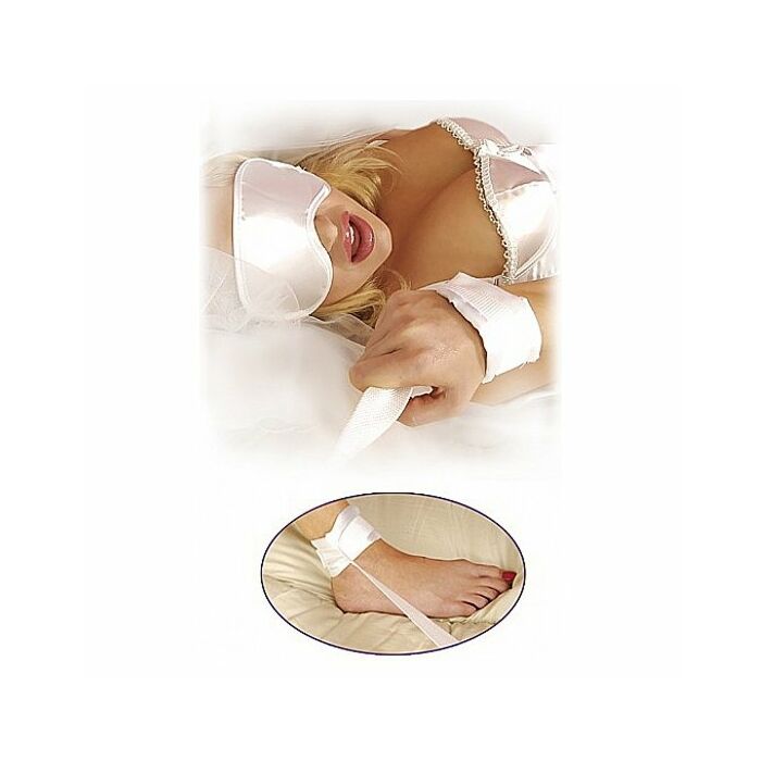 Cetim branco Fetish kit bondage