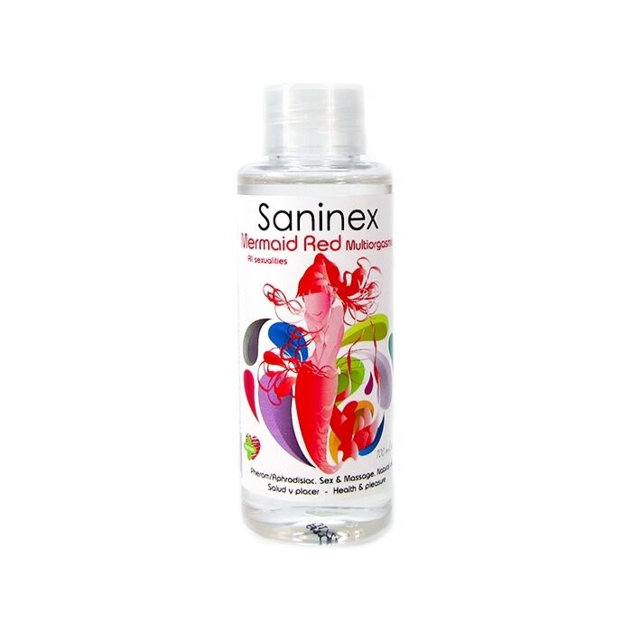Saninex sereia multiorgasmic vermelho - óleo de massagem e sexo 100ml