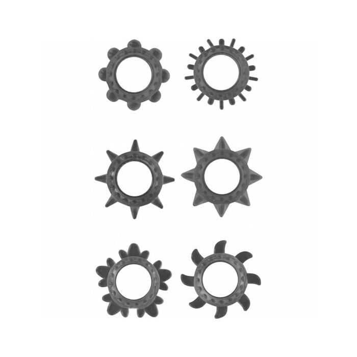 Cg set de anillos para el pene - negro