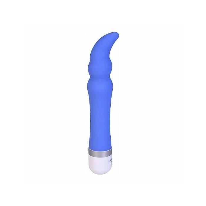 Silicone vibrador flor de lis g azul de seda