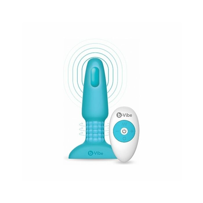 Rimming plug 2 vibrador con mando - turquesa