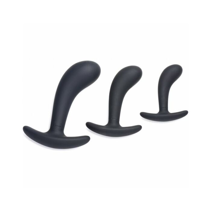 Conjunto anal curvo - dark delights 3 peças - preto