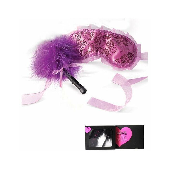 Kit espanador e rímel roxo