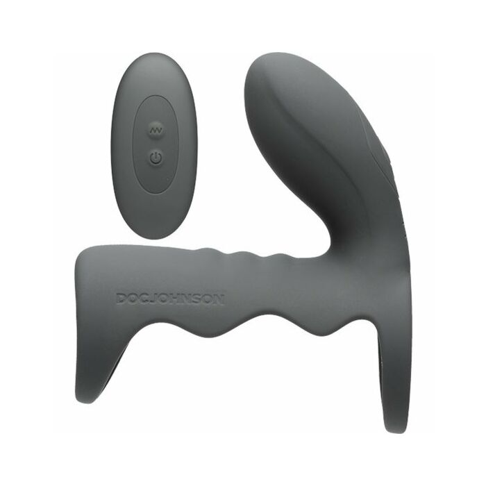 Optimale funda para el pene con plug y vibración - gris