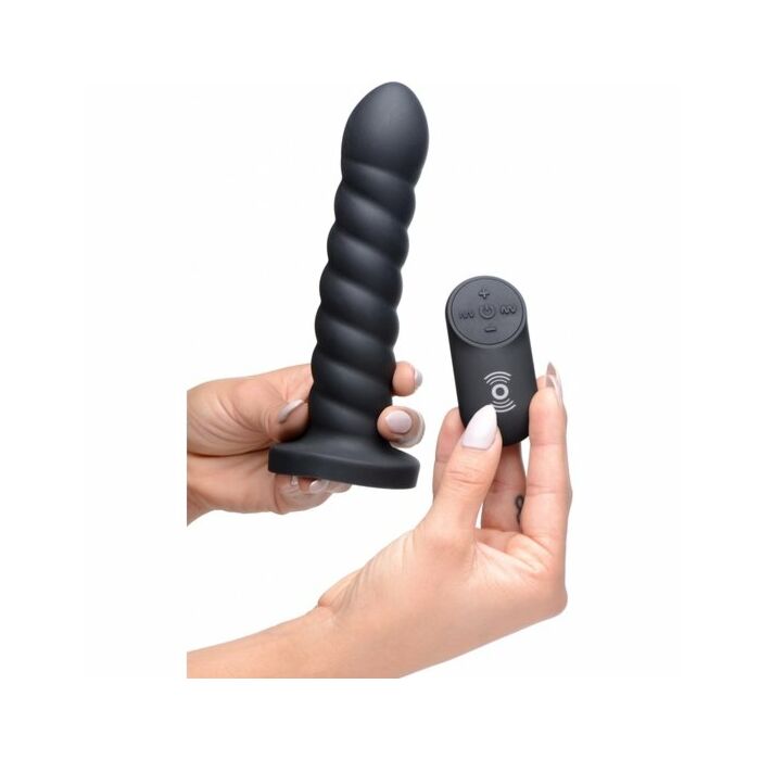 Masturbador flexible de silicona con control remoto - negro