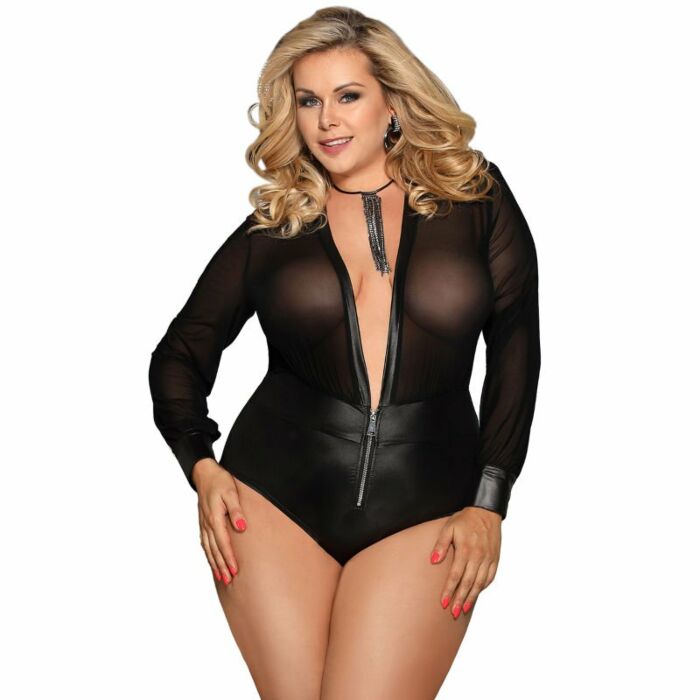 Subblime queen plus teddy con cremallera y manga larga