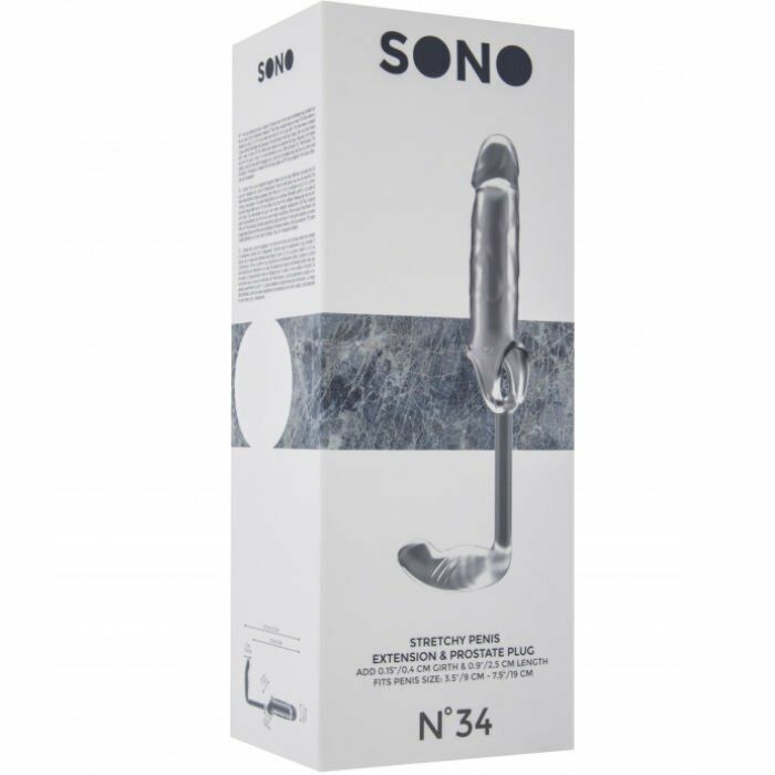 Sono n 34 extensor de pênis com plug elástico transparente