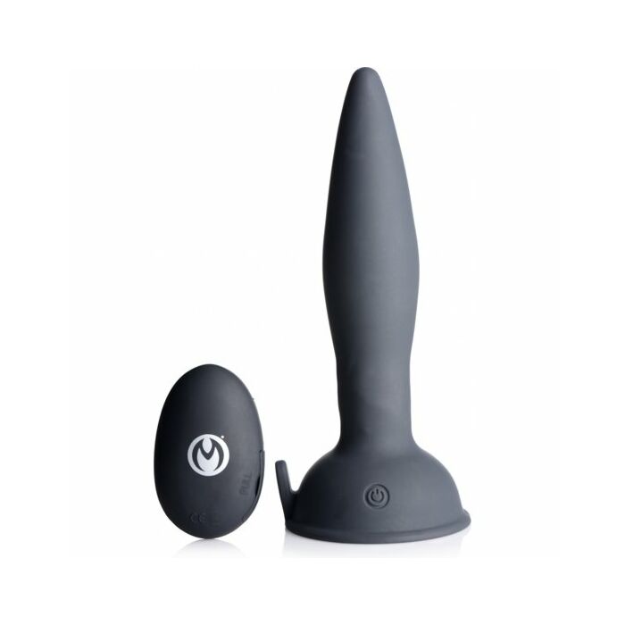 Plug anal de silicona - turbo ass spinner co control remoto - preto