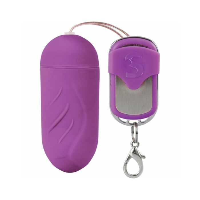 Tiros de ovo com nervuras controle remoto lila 100 silicone