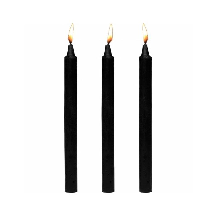Dark drippers fetish drip set de 3 velas - preto