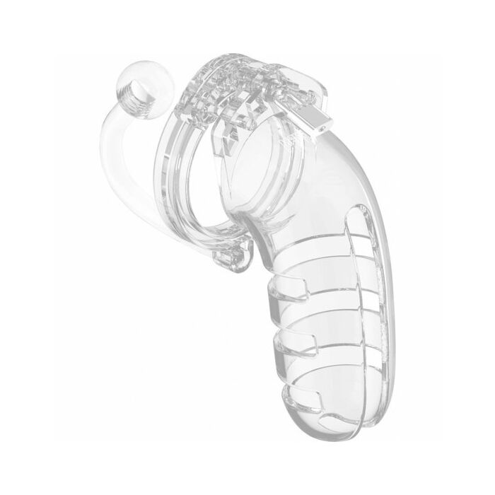 Jaula masculina con plug 14cm - transparente