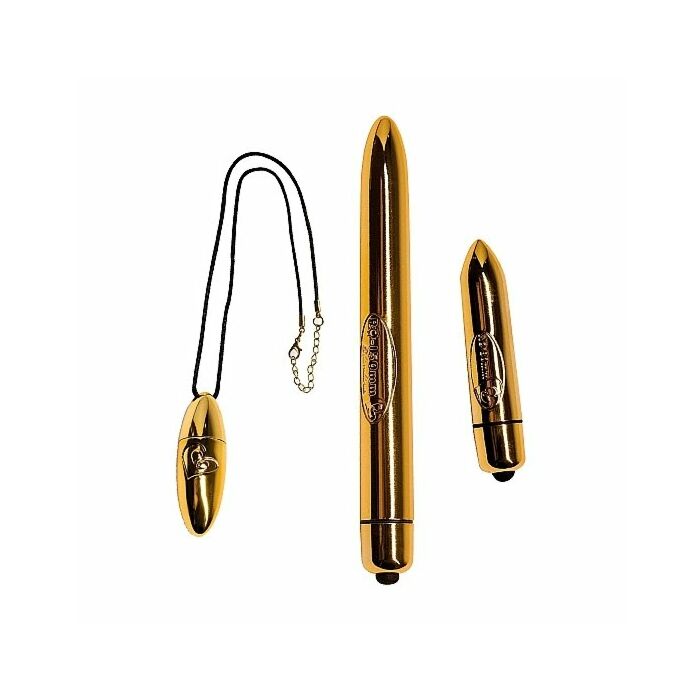 Caixa de presente com vibradores dourados