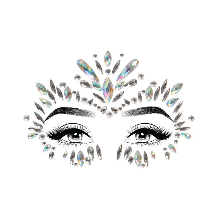 Joias autoadesivas de íris para rosto