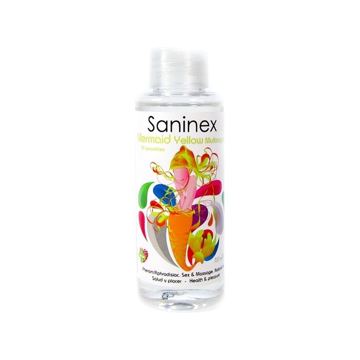 Saninex sereia multiorgasmic amarelo - óleo de massagem e sexo 100ml
