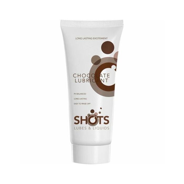 água Shotslube lubrificante à base de 100ml sabor de chocolate
