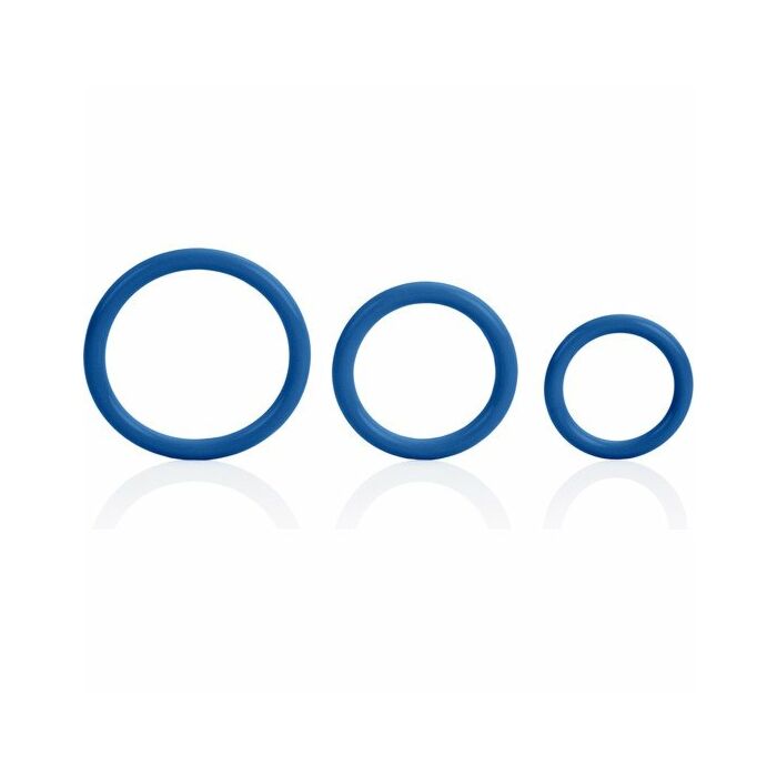 Anel Triplo Azul Ondas de Prazer
