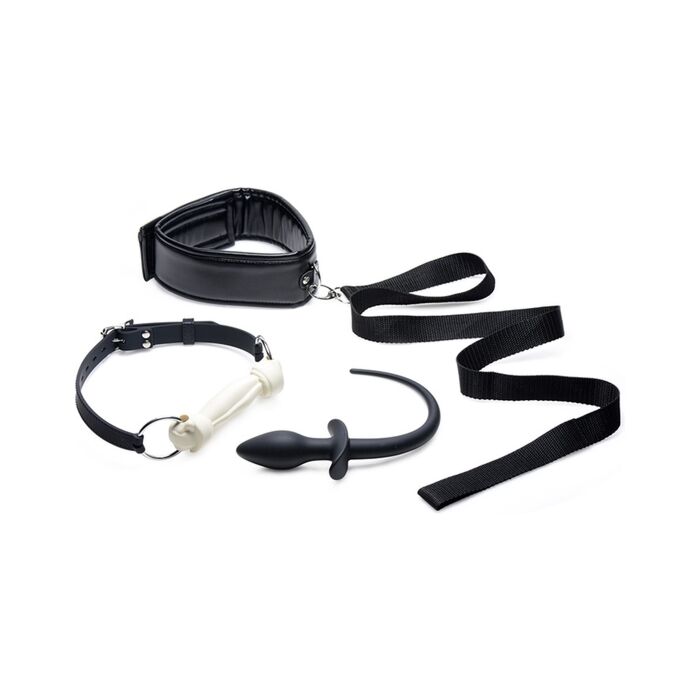 Filhote de cachorro jogo conjunto bdsm - negro