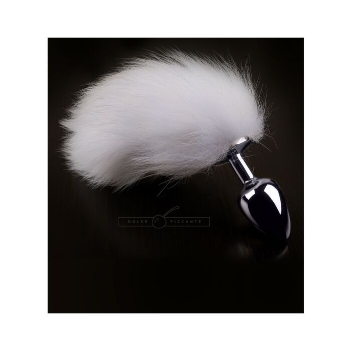 Plug prateado com cauda - s