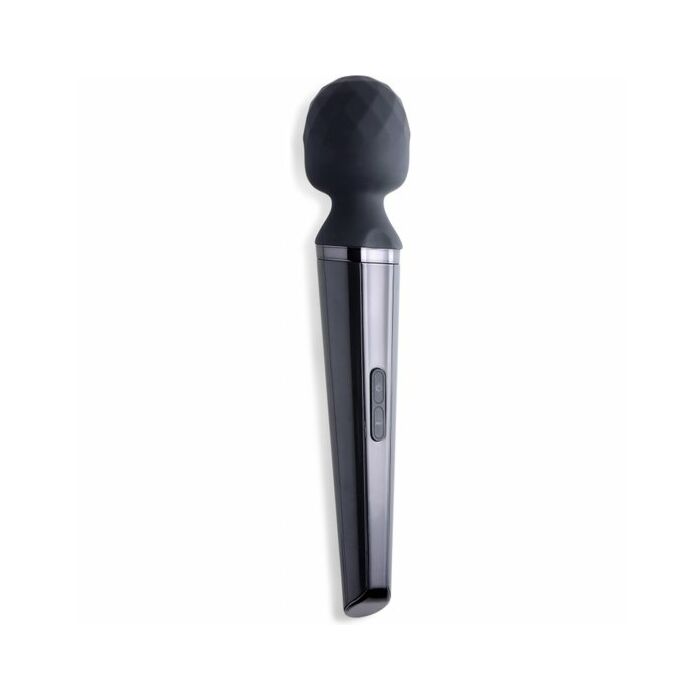 Massageador de varinha de silicone com cabeça de diamante 11x - preto