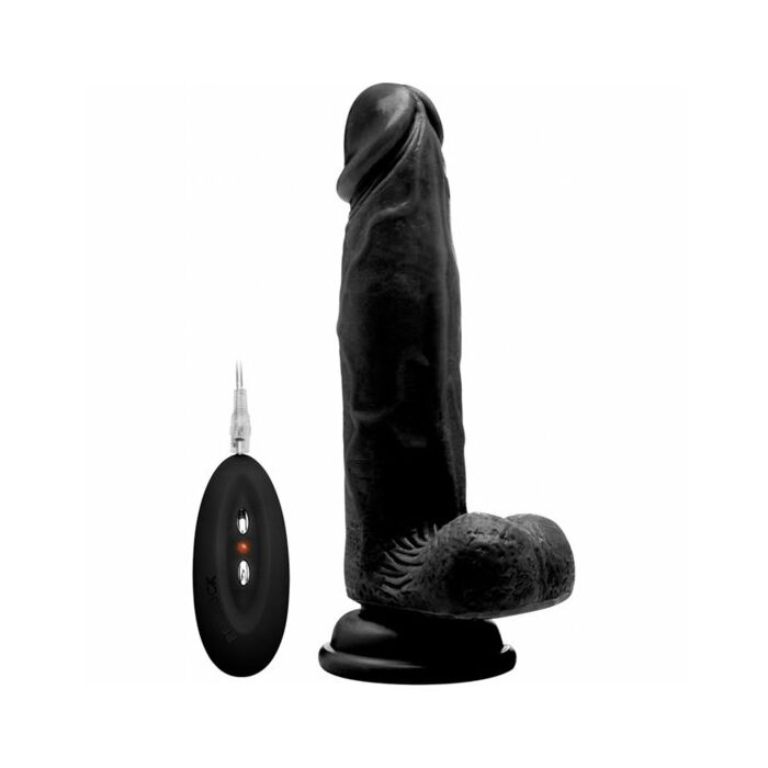Rock real 003 100 vibrador 20 centímetros realistico preto