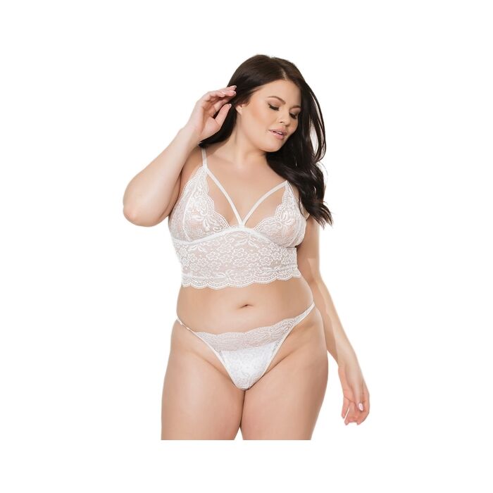 Bralette com cueca branca