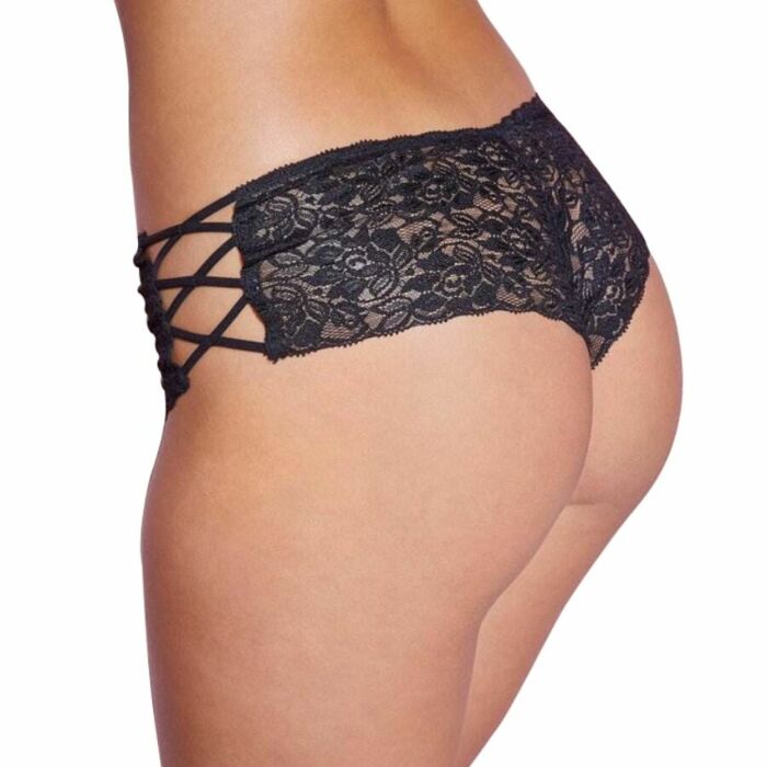 Calcinhas de lingerie rainha lado de bloqueio s / m