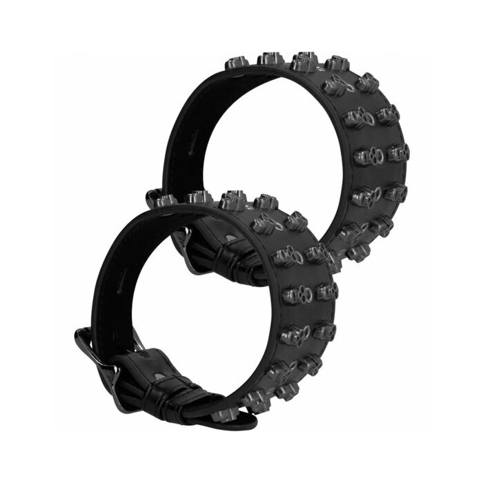 Ouch! skulls and bones - esposas para tobillos con calaveras - negro