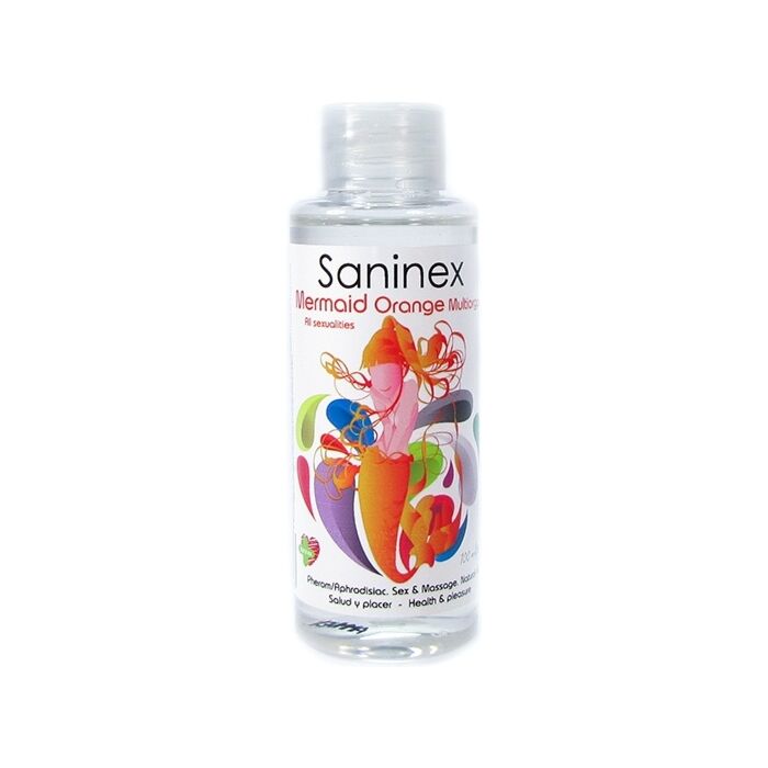 Saninex sereia laranja multiorgasmic - óleo de massagem e sexo 100ml