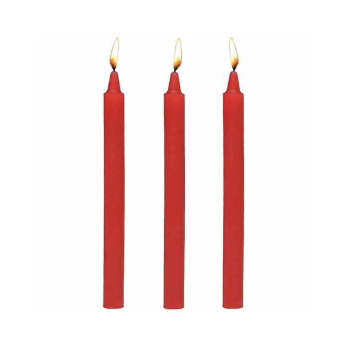 Fire sticks - conjunto de gotejamento de fetiche de velas - roja