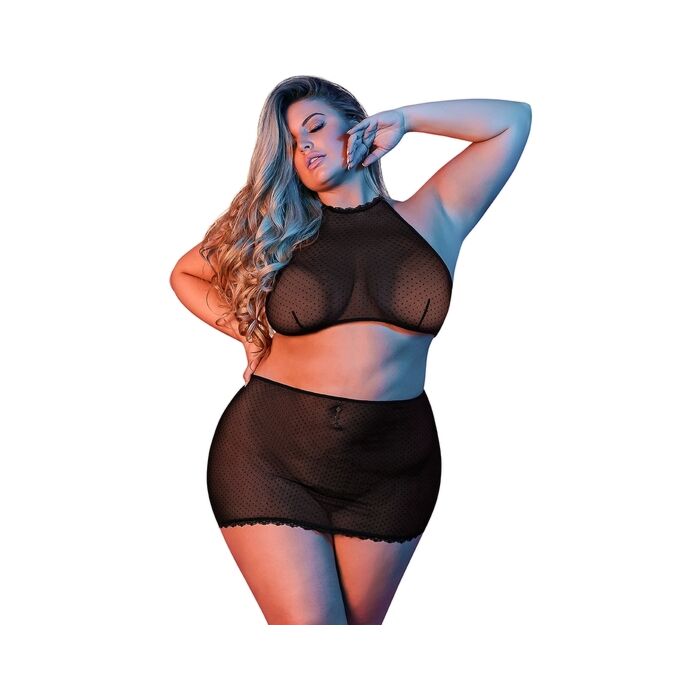 Sexytime - blusa e minissaia - preta