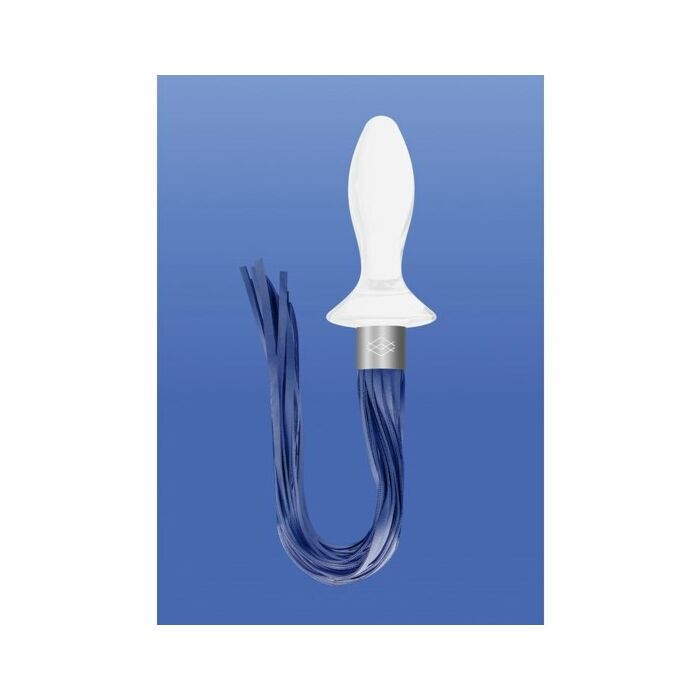 Tail dildo de cristal con latigo blanco