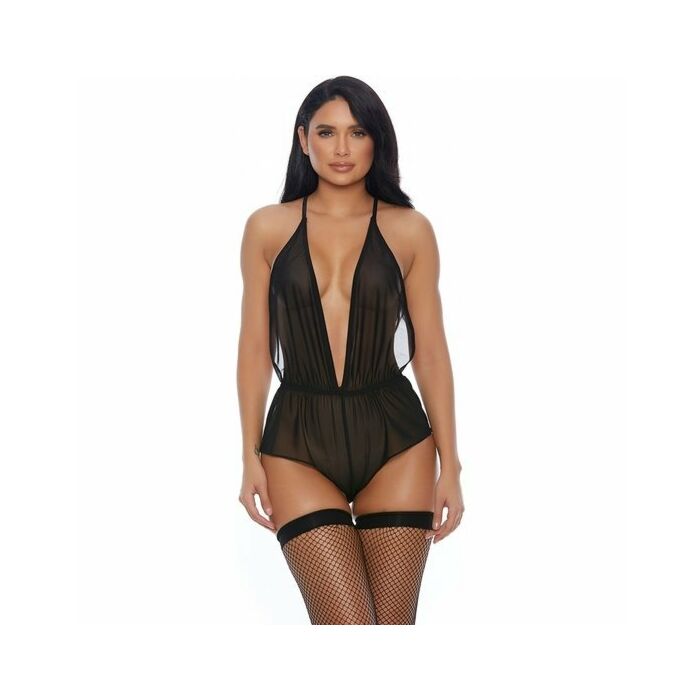 Sheer intentions romper body negro
