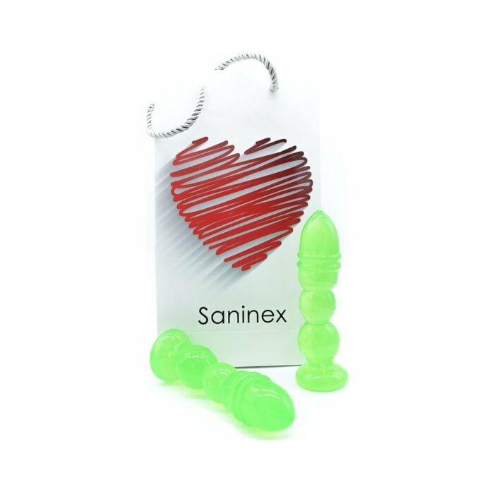 Saninex delight  - plug & dildo transparente verde