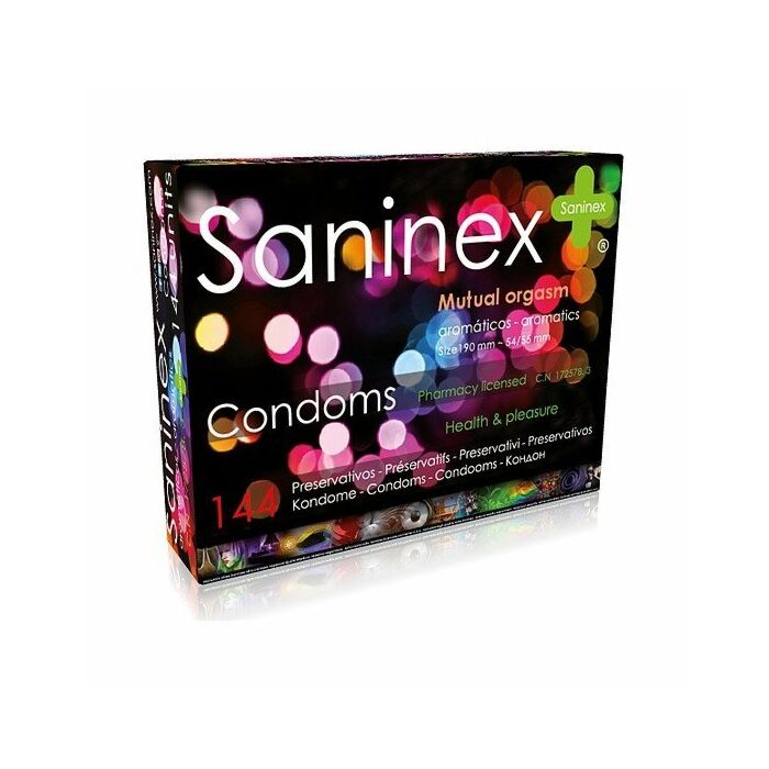 Saninex preservativos mutual orgasmic 144 uds